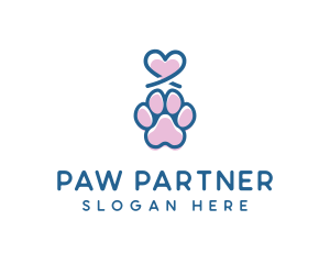 Heart Paw Pet logo design