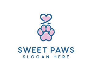 Heart Paw Pet logo design