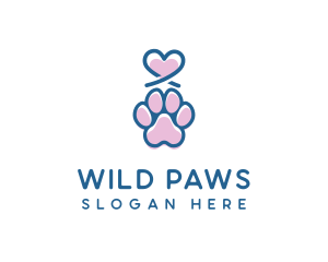 Heart Paw Pet logo design