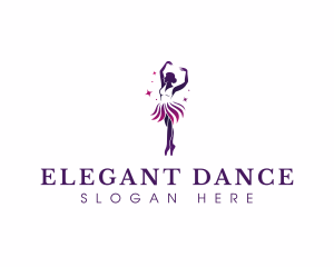 Ballerina Ballet Dance logo design