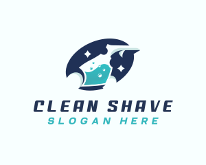 Sprayer Cleaning Janitorial logo design