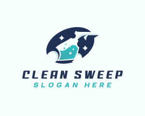 Sprayer Cleaning Janitorial logo design