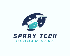 Sprayer Cleaning Janitorial logo design