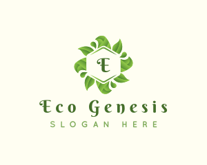 Organic Natural Leaves logo design