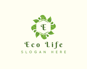 Organic Natural Leaves logo design