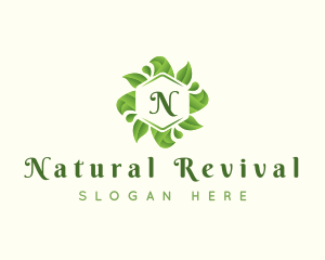 Organic Natural Leaves logo design