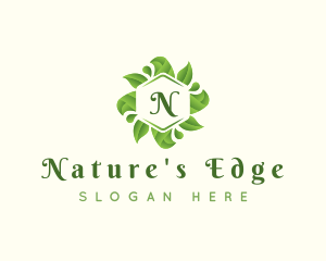 Organic Natural Leaves logo design