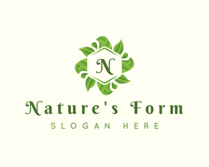 Organic Natural Leaves logo design