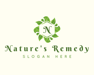 Organic Natural Leaves logo design