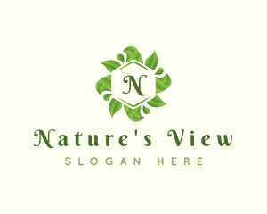 Organic Natural Leaves logo design