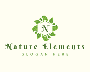 Organic Natural Leaves logo design