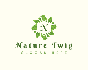 Organic Natural Leaves logo design