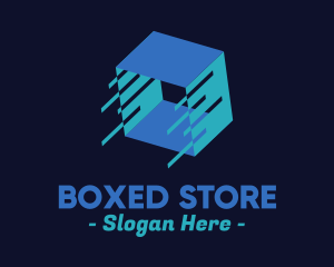 3D Fast Storage Cube logo design