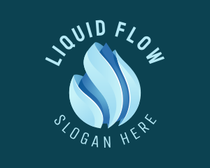 3D Water Droplet Beverage  logo design