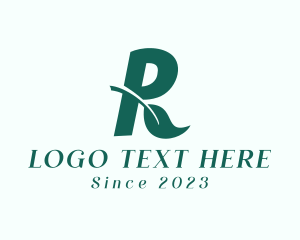 Gardening Leaf Letter R  logo