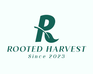 Gardening Leaf Letter R  logo design