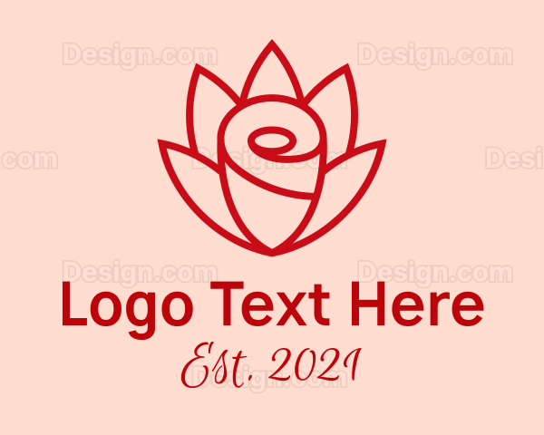 Red Rose Bloom Logo