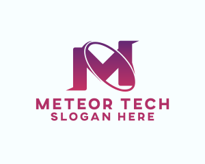 Tech Orbit Ecommerce Letter M logo design