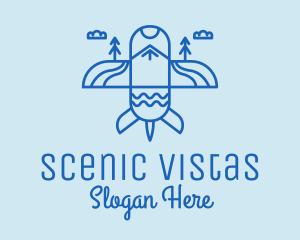 Blue Airplane Scenic  logo