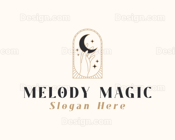 Magical Moon Hand Logo