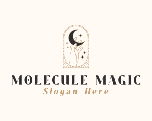 Magical Moon Hand logo design