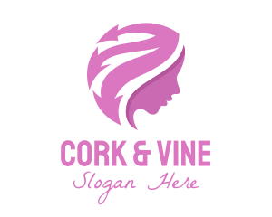 Pink Feminine Arrow logo design