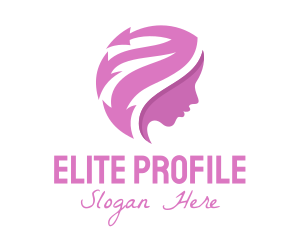 Pink Feminine Arrow logo design