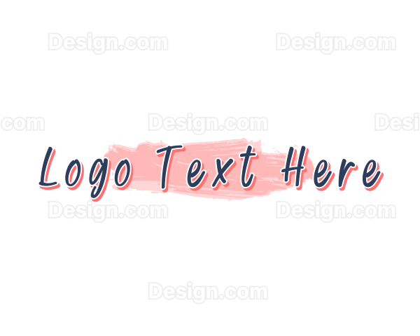 Brush Swoosh Wordmark Logo