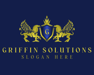 Griffin Royalty Crest logo design