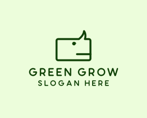 Green Rhino Chat logo design