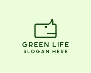 Green Rhino Chat logo design