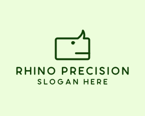 Green Rhino Chat logo design