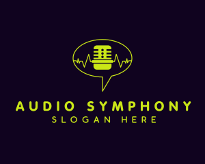 Audio Broadcast Microphone  logo design