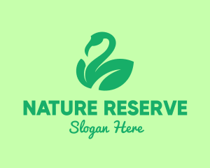 Nature Flamingo Leaf logo design