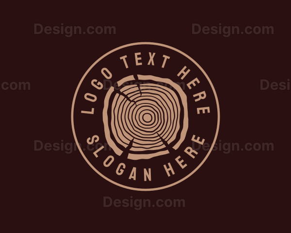 Hipster Timber Wood Logo