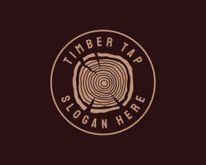 Hipster Timber Wood  logo design