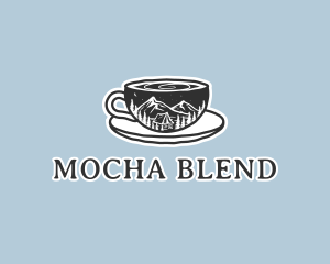 Outdoor Mountain Campsite Cafe  logo design