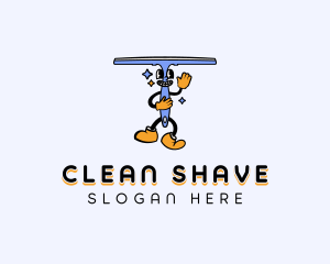 Cleaning Squeegee Wiper  logo design