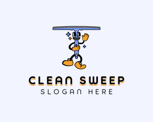 Cleaning Squeegee Wiper  logo design