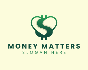 Dollar Heart Savings logo design