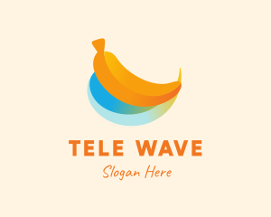 Banana Ocean Wave logo design