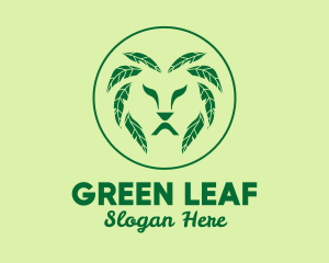 Green Leaf Lion  logo design