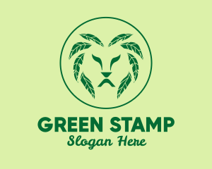 Green Leaf Lion  logo design