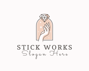 Feminine Gemstone Accessories logo design