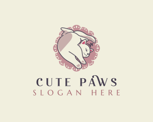 Cute Pet Cat logo design