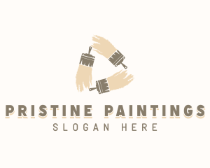 Paint Brush Renovation logo design