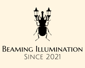 Street Lamp Beetle logo design