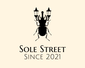 Street Lamp Beetle logo design