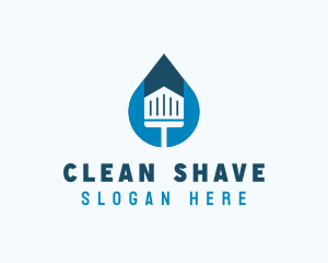 Housekeeper Clean Squeegee logo design