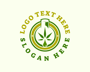 Cannabis Oil Weed Bottle logo
